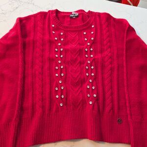 Red Karl Lagerfeld sweater, size XL